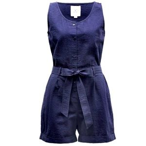 Hope & Henry Womens' Seersucker Romper